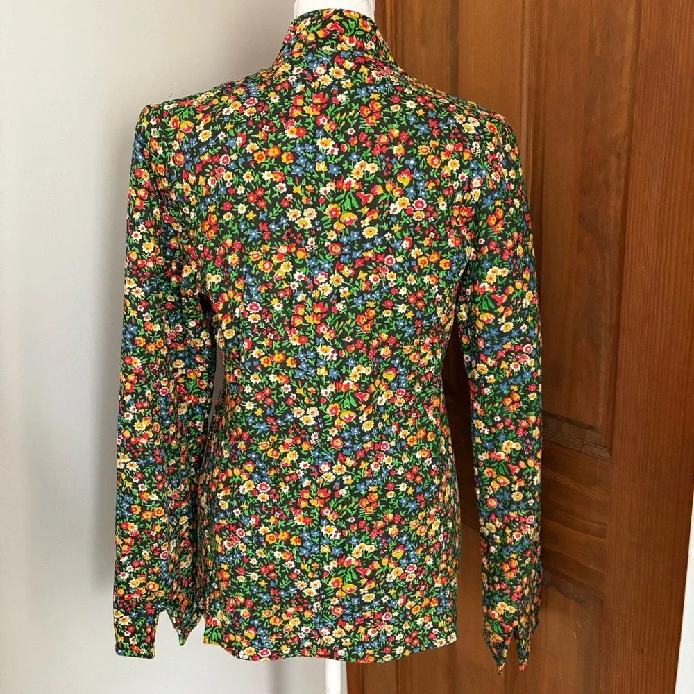 Vintage Handmade 1970s Small ? Boho Cottagecore Floral Hippie Quilted Jacket - Picture 4 of 6
